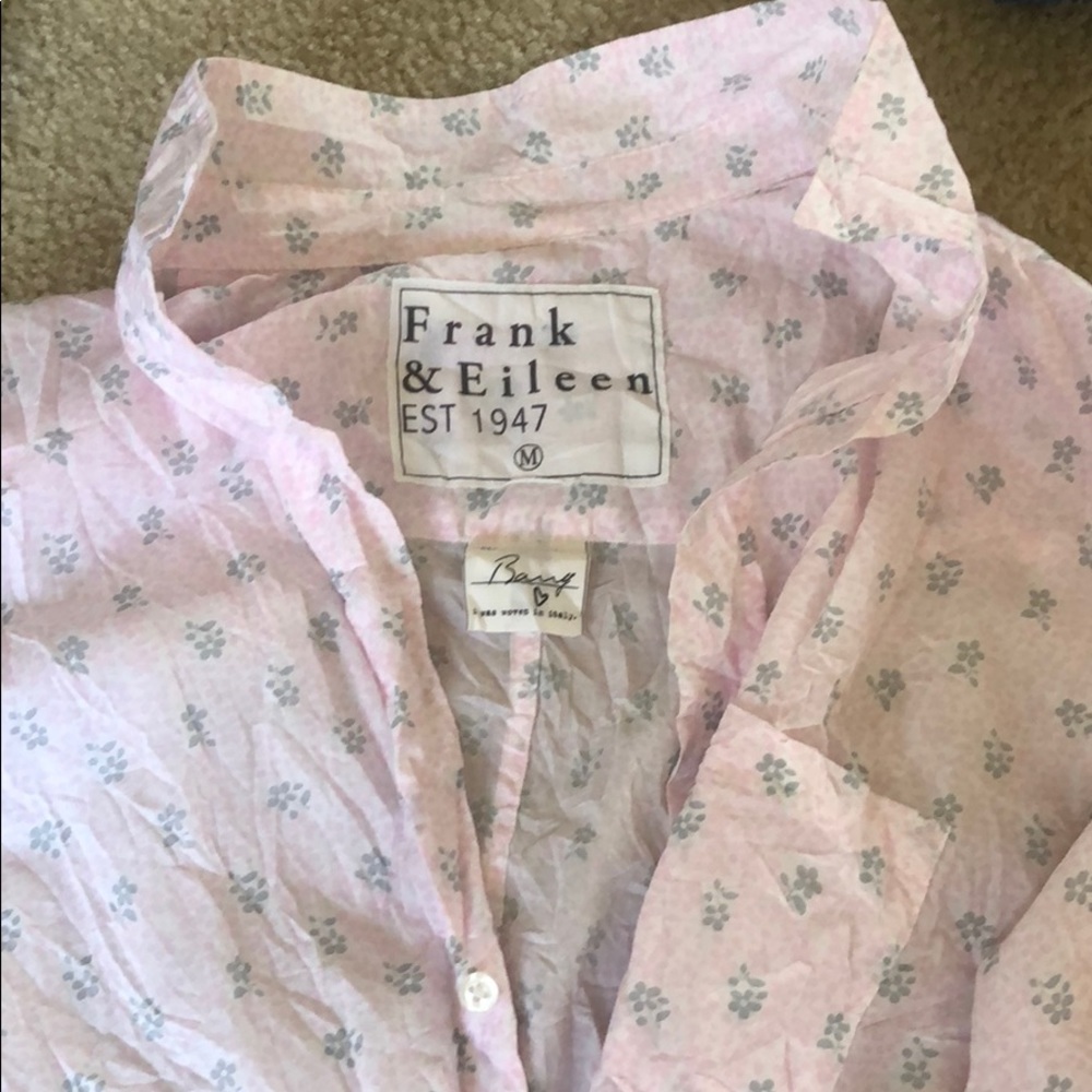 Frank and Eileen pink and grey cotton shirt